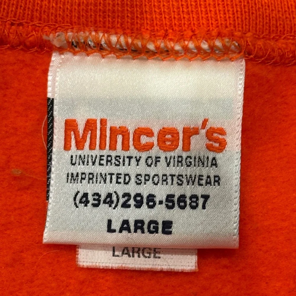 Vintage University of Virginia UVA Cavaliers Orange Sweatshirt‎ Crewneck Large
